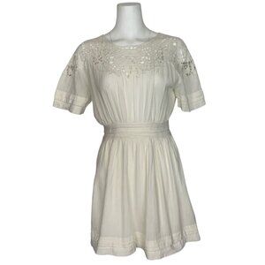 AllSaints Lise Dress 0 Chalk White Short Sleeve Mini